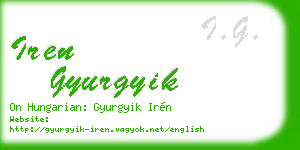 iren gyurgyik business card