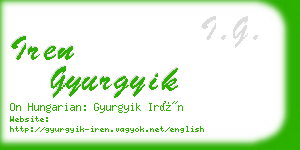 iren gyurgyik business card